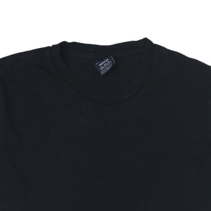 Champion Men's Black Crew Neck Short Sleeve Cotton T-Shirt Medium