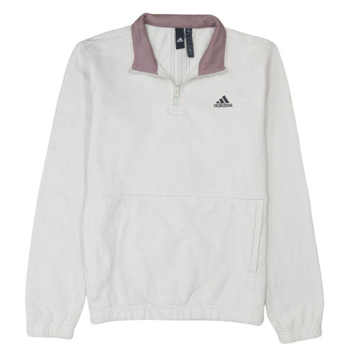Womens UK Size M adidas Ivory Pullover Sweatshirt