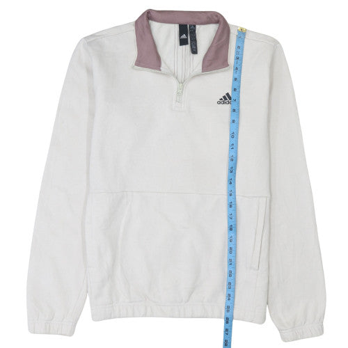 Womens UK Size M adidas Ivory Pullover Sweatshirt