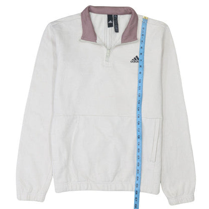 Womens UK Size M adidas Ivory Pullover Sweatshirt