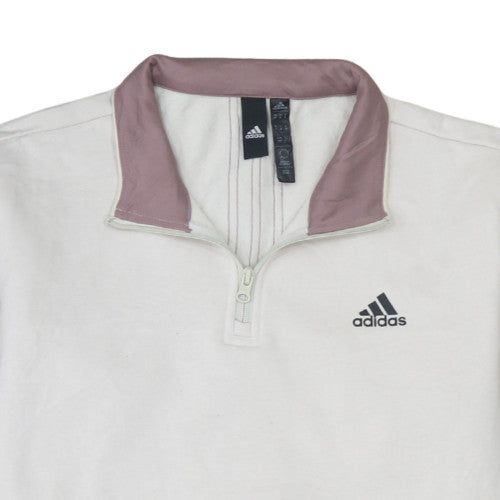 Womens UK Size M adidas Ivory Pullover Sweatshirt