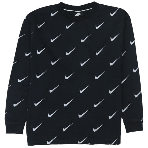 Womens UK Size M Nike Black Pullover Sweatshirt
