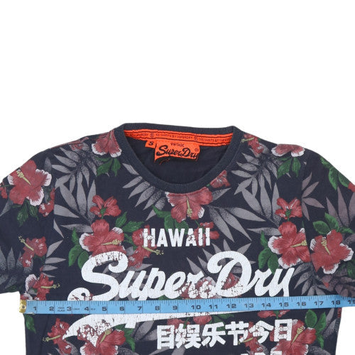 Superdry Men's Navy Floral Hawaii Graphic T-Shirt Size S