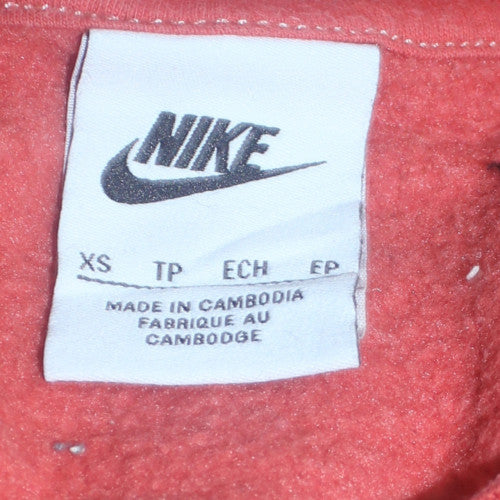 Womens UK Size XS Nike Red Pullover Sweatshirt