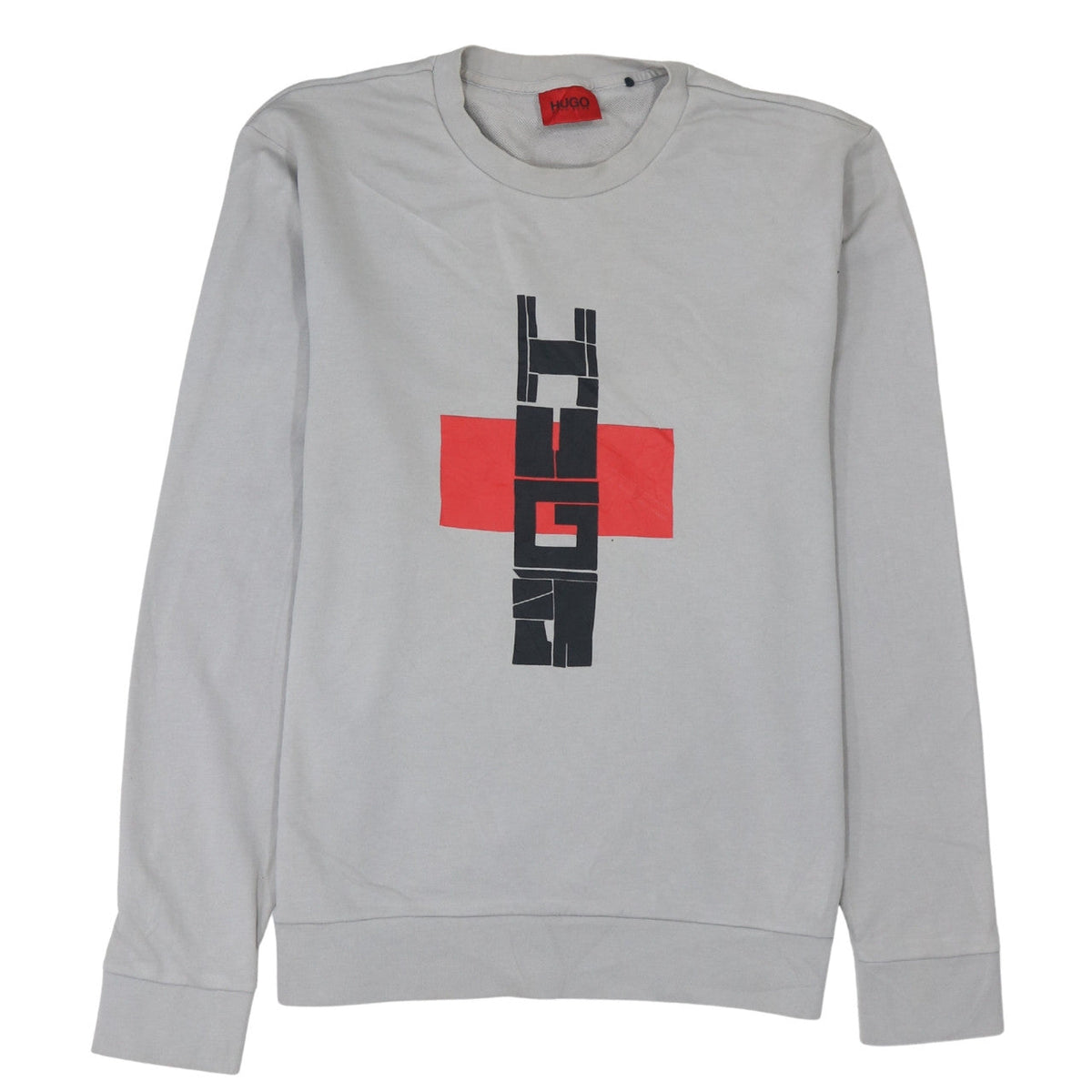 Mens UK Size M HUGO BOSS Grey Pullover Sweatshirt
