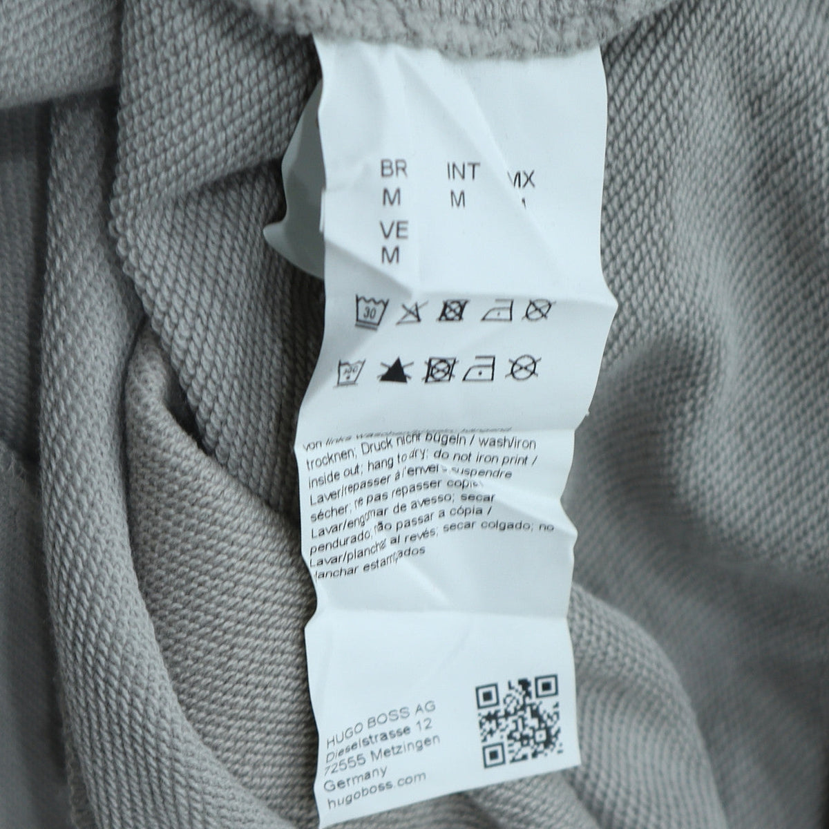 Mens UK Size M HUGO BOSS Grey Pullover Sweatshirt