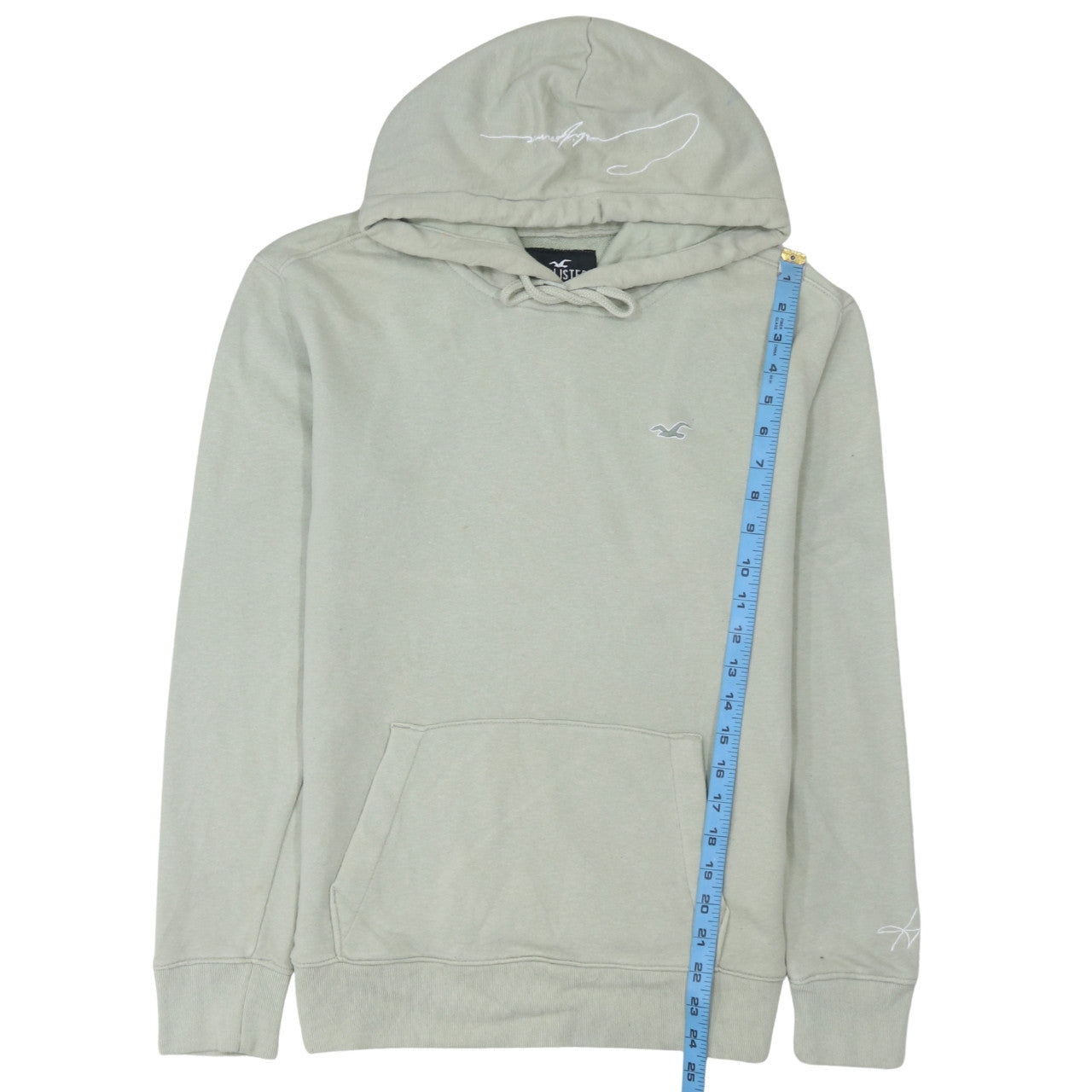 Mens UK Size XS Hollister Beige Pullover Hoodie