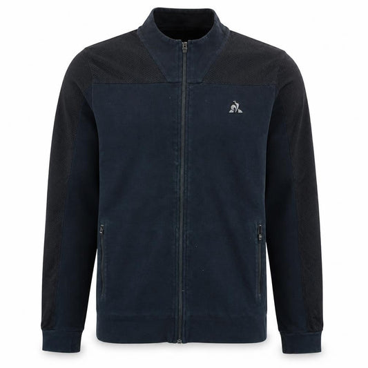 Front view of Le Coq Sportif Men’s Black L Track Jacket Full Zip Sportswear