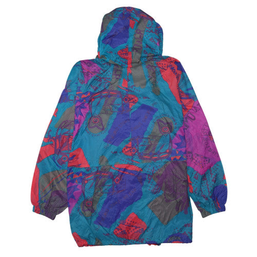 Womens UK Size M K-Way Multicoloured Windbreaker Coat