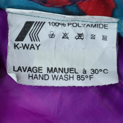 Womens UK Size M K-Way Multicoloured Windbreaker Coat