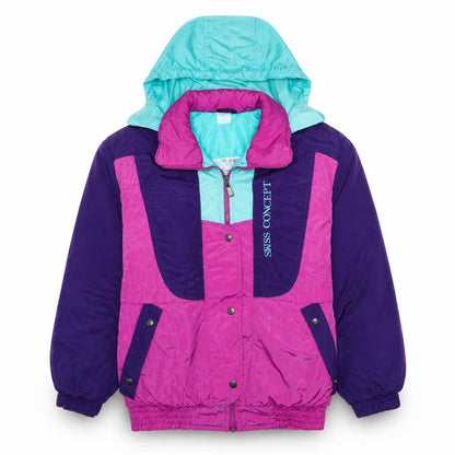 Womens UK Size M Swiss Concept Multicoloured Ski Jacket
