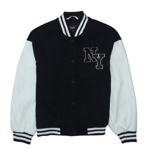 Womens UK Size S Jennyfer Black Varsity Jacket