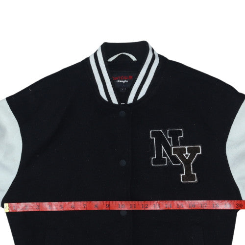 Womens UK Size S Jennyfer Black Varsity Jacket