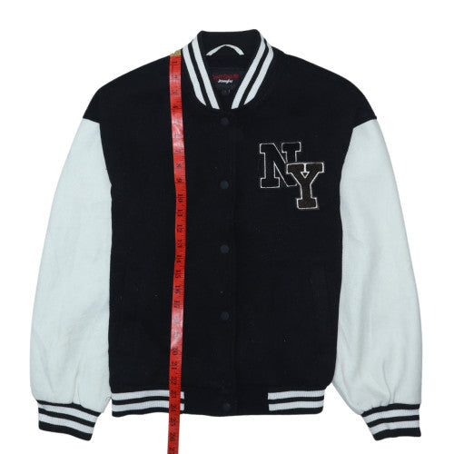 Womens UK Size S Jennyfer Black Varsity Jacket