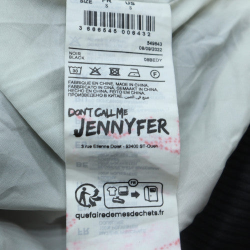 Womens UK Size S Jennyfer Black Varsity Jacket