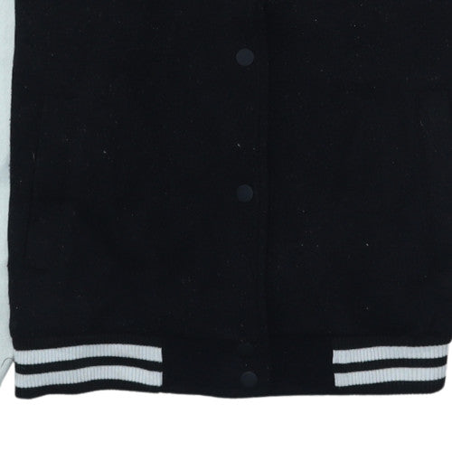 Womens UK Size S Jennyfer Black Varsity Jacket