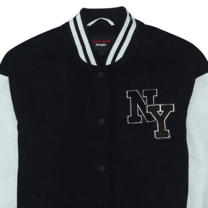 Womens UK Size S Jennyfer Black Varsity Jacket