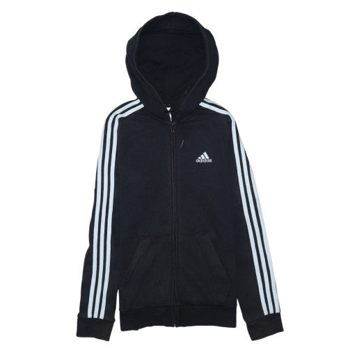 Womens UK Size S adidas Black Full Zip Hoodie