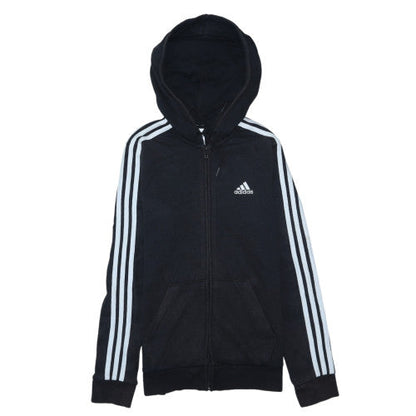 Womens UK Size S adidas Black Full Zip Hoodie