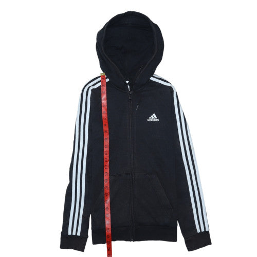 Womens UK Size S adidas Black Full Zip Hoodie