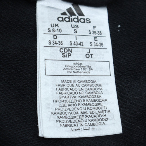 Womens UK Size S adidas Black Full Zip Hoodie