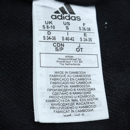 Womens UK Size S adidas Black Full Zip Hoodie
