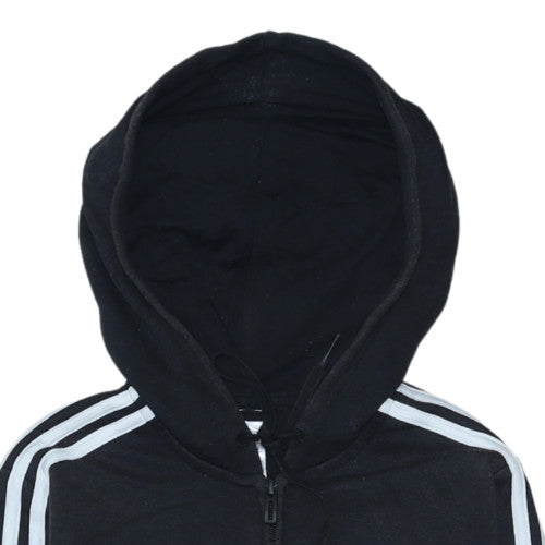 Womens UK Size S adidas Black Full Zip Hoodie