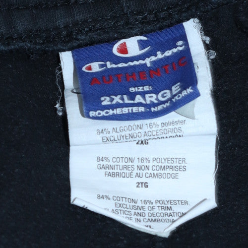 Mens UK Size 2XL Champion Regular Fit Sweatpants Black Trousers