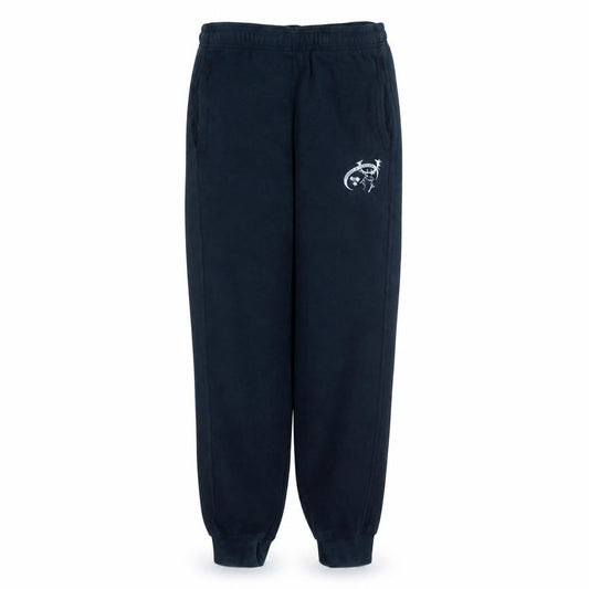 Front view of Adidas men’s black jogger sweatpants, size S, elastic waist activewear