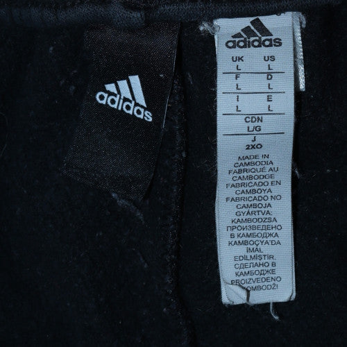 Mens UK Size L adidas Regular Fit Jogger Black Trousers