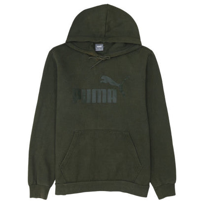Mens UK Size M PUMA Green Pullover Hoodie