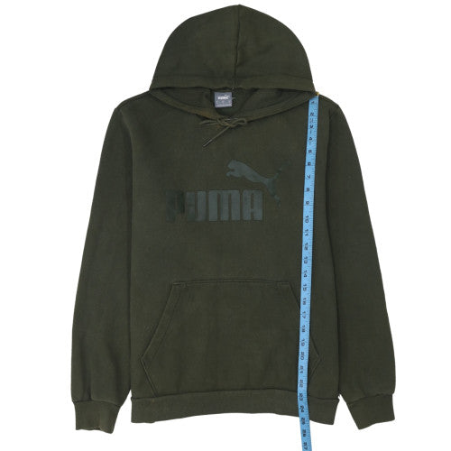 Mens UK Size M PUMA Green Pullover Hoodie