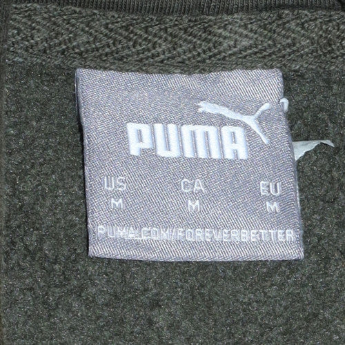 Mens UK Size M PUMA Green Pullover Hoodie