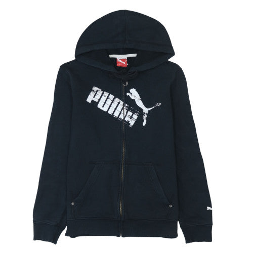 Mens UK Size S PUMA Black Full Zip Hoodie