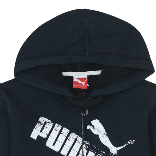 Mens UK Size S PUMA Black Full Zip Hoodie