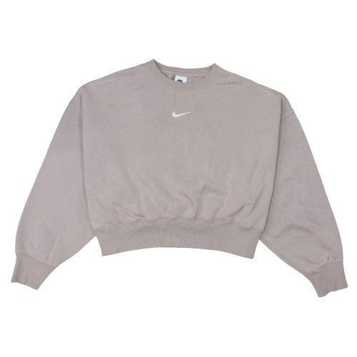 Womens UK Size XS Nike Beige Pullover Sweatshirt