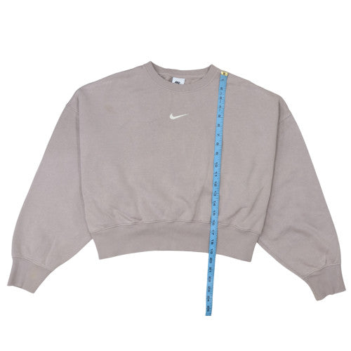 Womens UK Size XS Nike Beige Pullover Sweatshirt
