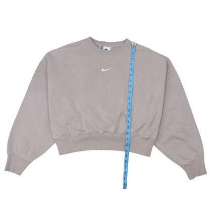 Womens UK Size XS Nike Beige Pullover Sweatshirt