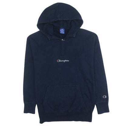 Mens UK Size S Champion Blue 1/2 Zip Hoodie