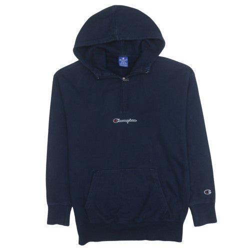Mens UK Size S Champion Blue 1/2 Zip Hoodie
