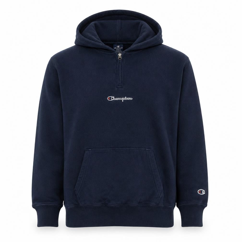 Mens UK Size S Champion Blue 1/2 Zip Hoodie