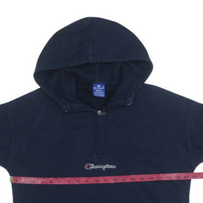 Mens UK Size S Champion Blue 1/2 Zip Hoodie