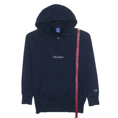 Mens UK Size S Champion Blue 1/2 Zip Hoodie