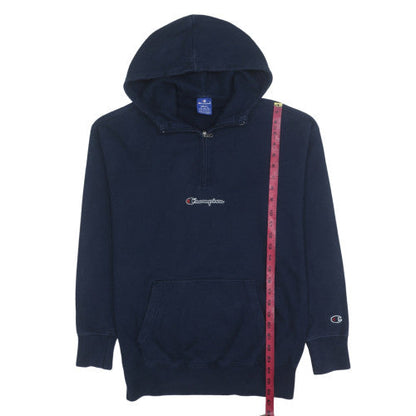 Mens UK Size S Champion Blue 1/2 Zip Hoodie