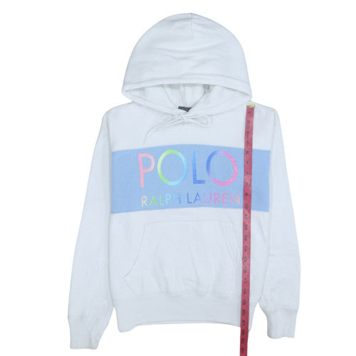 Womens UK Size S Polo Ralph Lauren White Pullover Hoodie