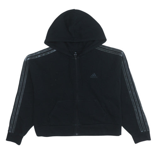 Womens UK Size L adidas Black Full Zip Hoodie