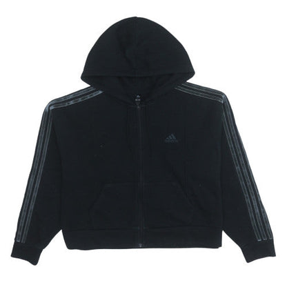 Womens UK Size L adidas Black Full Zip Hoodie