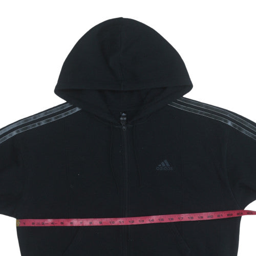 Womens UK Size L adidas Black Full Zip Hoodie