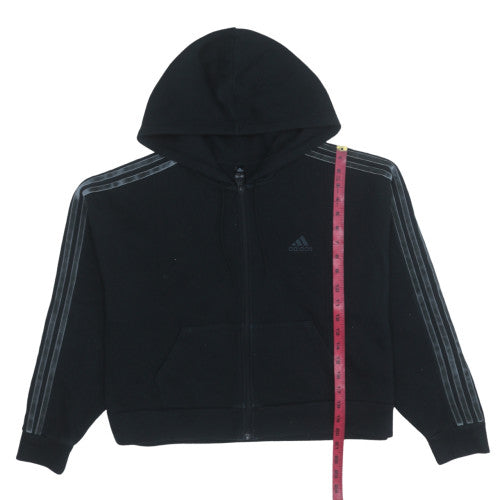Womens UK Size L adidas Black Full Zip Hoodie