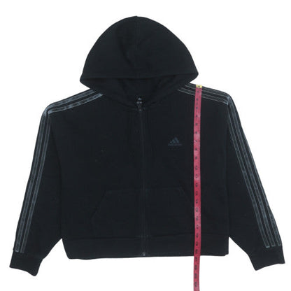 Womens UK Size L adidas Black Full Zip Hoodie